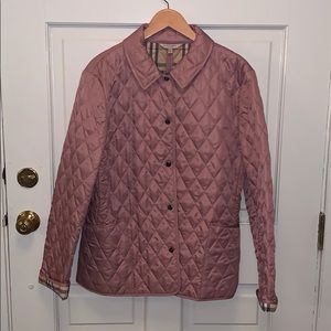 Quilted Diamond Burberry Jacket - Petal/Plaid